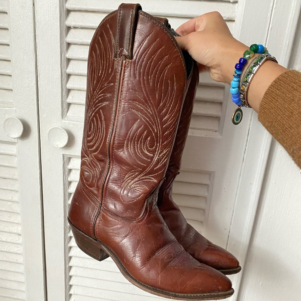 Vintage Brown Cowboy Boots size 6
